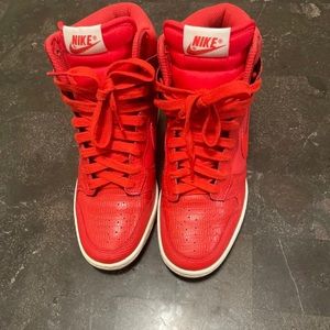 Dunk Sky High Orange/Red Womens Wedge Sneaker